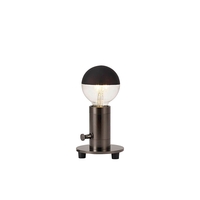 Nailas Table Lamp 1 Light - Black Chrome With Black Braided Twisted Cable