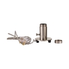 Nailas Table Lamp 1 Light - Brushed Nickel With Silver Braided Twisted Cable