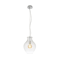 Naomi Ceiling Pendant Light - Polished Chrome with Clear Shade