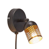 Nordlux Alfred Wall Spotlight with Plug - Black