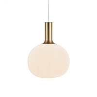 Nordlux Alton 25 Glass Ceiling Pendant Light - Brass