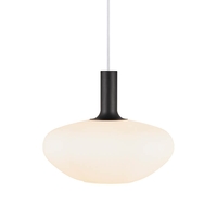 Nordlux Alton 35 Glass Ceiling Pendant Light - Black & White
