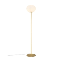 Nordlux Alton Glass Floor Lamp - Brass