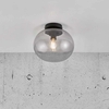 Nordlux Alton Glass Flush Ceiling Light - Black