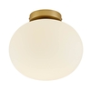Nordlux Alton Glass Flush Ceiling Light - Brass