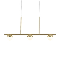 Nordlux Contina 3 Light Bar Ceiling Pendant - Brass