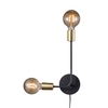 Nordlux Josefine 2 Arm Wall Light with Plug - Matt Black