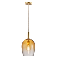 Nordlux Uma 18 Ceiling Pendant Light - Gold & Amber