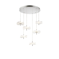 Nori 6 Light Cluster Ceiling Pendant - Polished Chrome