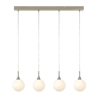 Quattro 4 Arm Bar Ceiling Pendant Light - Steel