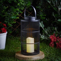 Urbane Large Solar LED Outdoor Lantern - Black
