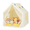 Kids and Toddlers Playhouse with Washable Cotton Mat and Star Lights and Windows-Beige