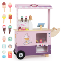 Kids Ice Cream Cart Truck Pretend Play Set for Toddlers-Pink