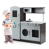 Kids Kitchen Set with Sink and Faucet,  Stove,  Oven and Microwave