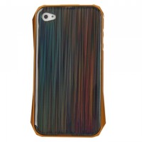 Laser Style Protective Aluminum Back Case for iPhone 4/4S Gold