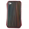 Laser Style Protective Aluminum Back Case for iPhone 4/4S Red