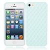 Lattice Pattern Protective TPU Back Case for iPhone 5 Light Green