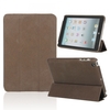 Three-fold Cross-shaped Pattern PU Leather Case for iPad Mini Brown