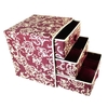 Three Hand-printed Three Pumping Storage Box / Bag Red