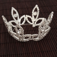 Three-leaf Clover Style Wedding Bridal Rhinestone Crown Tiara
