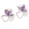 Three-leaf Flower Zircon 925 Sterling Silver Earrings