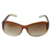 Tiger-shape Silver Decoration Fashion Sunglasses Gradient Coffee