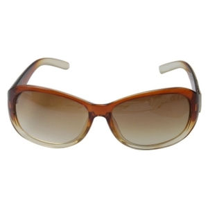 Tiger-shape Silver Decoration Fashion Sunglasses Gradient Coffee