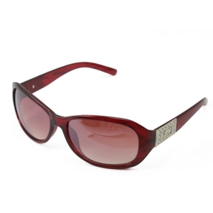 Tiger-shape Silver Decoration Fashion Sunglasses Leopard Grain Red