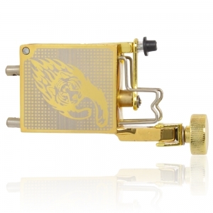 Tiger Style 10 Wrap Coils Zinc Alloy Rotary Liner Shader Tattoo Machine Golden