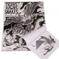 Tigers Hawks Snakes Pattern Tattoo Flash Sketch Book 4