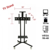 Tilting 32-55 120lbs Mobile TV Mount Stand Four Wheels LED LCD Plasma