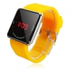 Touch Screen Silicone Band Steel Case Women Men Unisex Sport Style Square Digital LED Wrist Watch