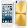 Transparent Frame CD Grain Back Cover Case for iPod Touch 5 Yellow