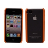 Transparent Protective Hard Back Case for iPhone 4 Orange