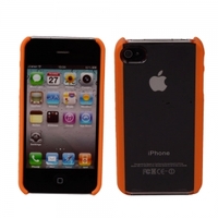 Transparent Protective Hard Back Case for iPhone 4 Orange