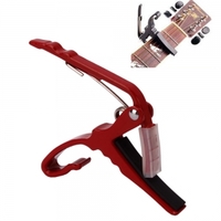 Twomans Electric Acoustic Guitar Clamp Capo Red