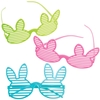 Bunny Glasses (Pack of 6) Easter Toys 3 assorted colours - Pink,  Blue & Green