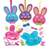 Bunny Sewing Kits (Pack of 3) Easter Crafts For Kids,  3 Designs,  Plastic Needle,  Wool,  Stuffing & Ribbon Included,  Beginners Sewing Kit