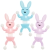 Bunny Wall Climber Toys (Pack of 6) Easter Toys 3 assorted colours - Pink,  Blue & Purple