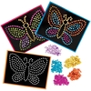 Butterfly Sequin Picture Kits (Pack of 4) Craft Kits For Kids 6 assorted sequin colours - Blue,  Pink,  Purple,  Yellow,  Orange & Green