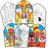 Colour-in Holy Week Window Decorations (Pack of 12) Easter Crafts For Kids