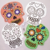 Day of the Dead Colour-in Masks (Pack of 8) Halloween Crafts