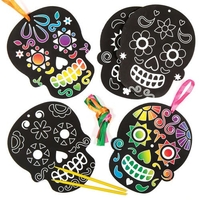 Day of the Dead Scratch Art (Pack of 6) Halloween Crafts
