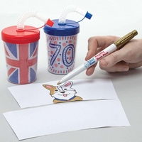 Design a Platinum Jubilee Bendy Straw Cup (Pack of 3)
