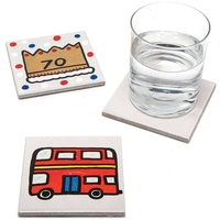 Design a Platinum Jubilee Ceramic Tile Coaster (Box of 6)
