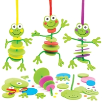 Frog Stacking Decoration Kits (Pack of 6) Decoration Craft Kits 7 assorted foam colours - Green,  Pink,  Blue,  Orange,  Red,  Yellow & Purple