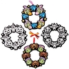 Halloween Colour-in Fuzzy Art Wreaths (Pack of 10)