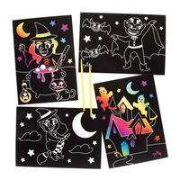 Halloween Scratch Art Pictures (Pack of 8)