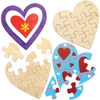 Heart Wooden Puzzles (Pack of 5) Creative Play Toys