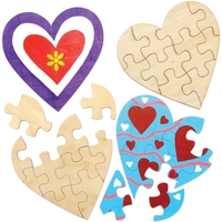 Heart Wooden Puzzles (Pack of 5) Creative Play Toys